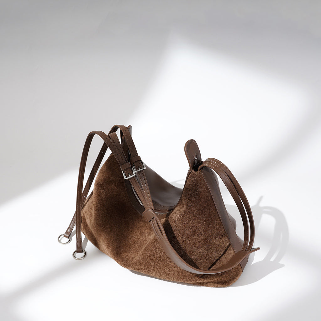 Women Genuine Leather Dumpling Bag Crossbody Shoulder Bag