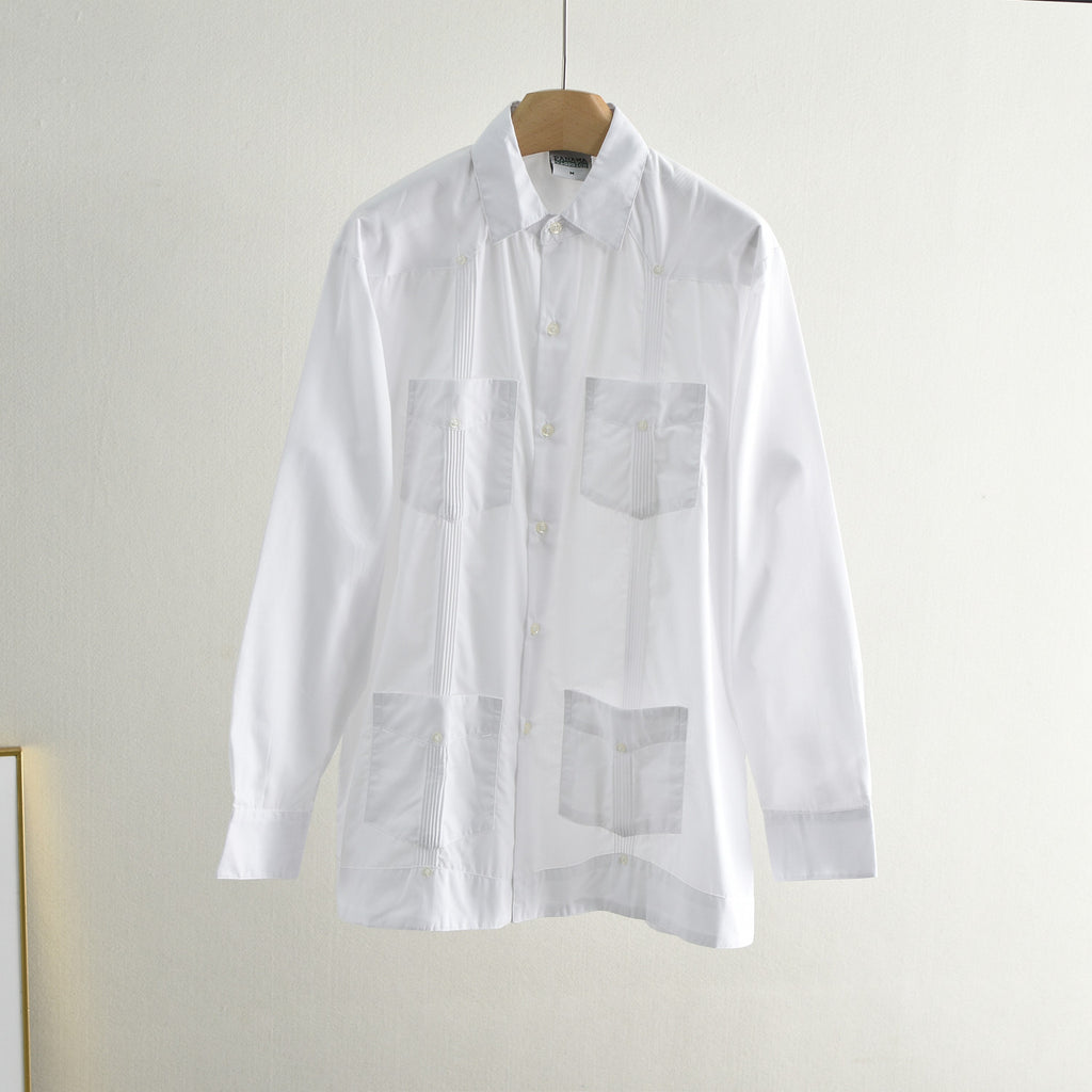 White Patchwork Casual Shirt
for men with style and boldness