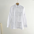 White Patchwork Casual Shirt
for men with style and boldness